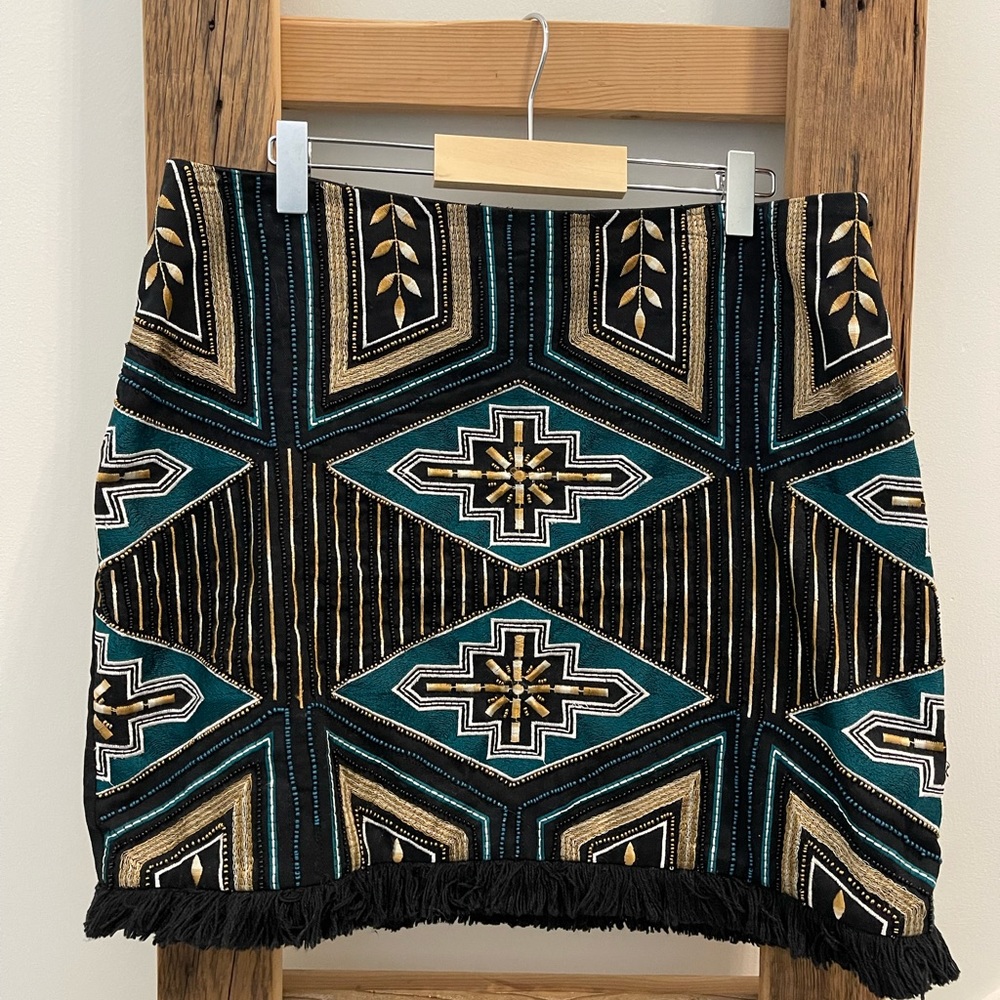 ⚜️ H&M Beaded Fringe Mini Skirt ⚜️